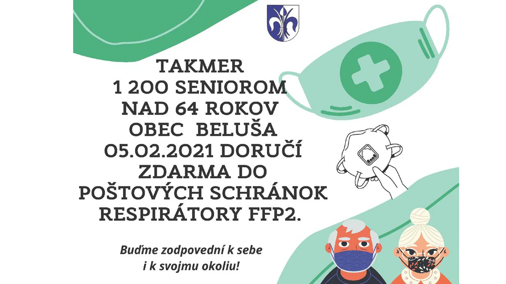 Beluša rozdá respirátory 1200 seniorom