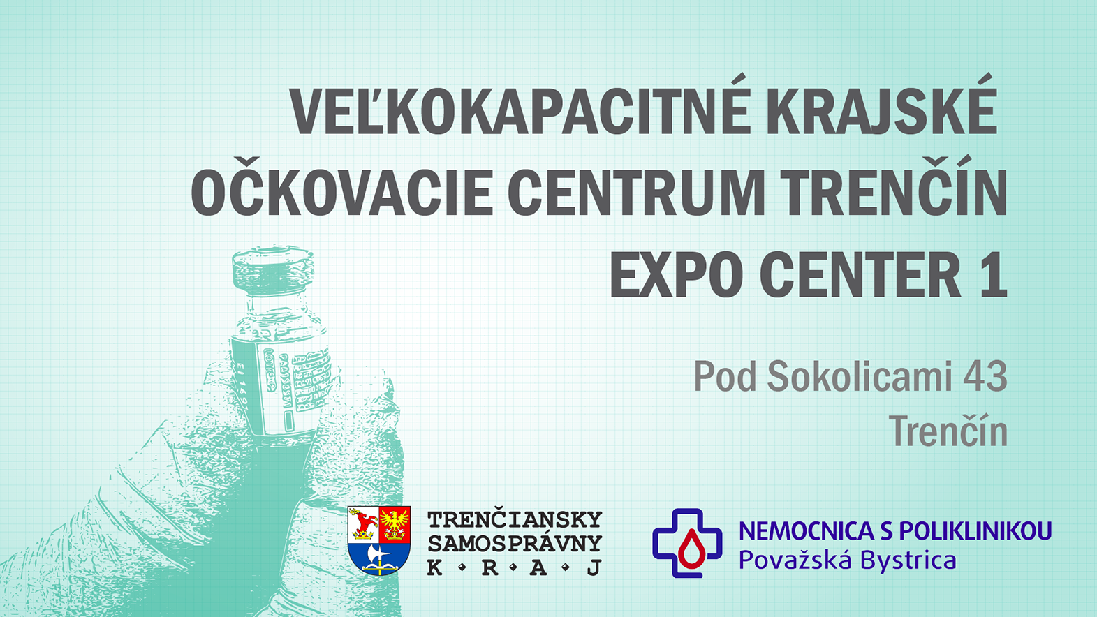 Prihláste sa na očkovanie v Krajskom vakcinačnom centre už tento víkend!