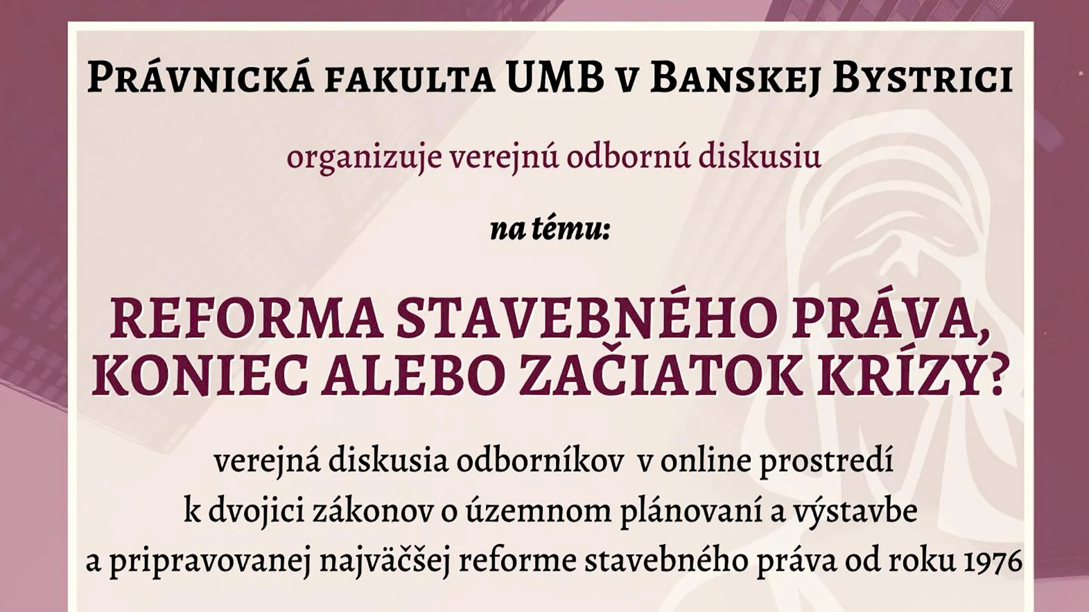 ZMOS dáva do pozornosti diskusiu o reforme stavebného práva