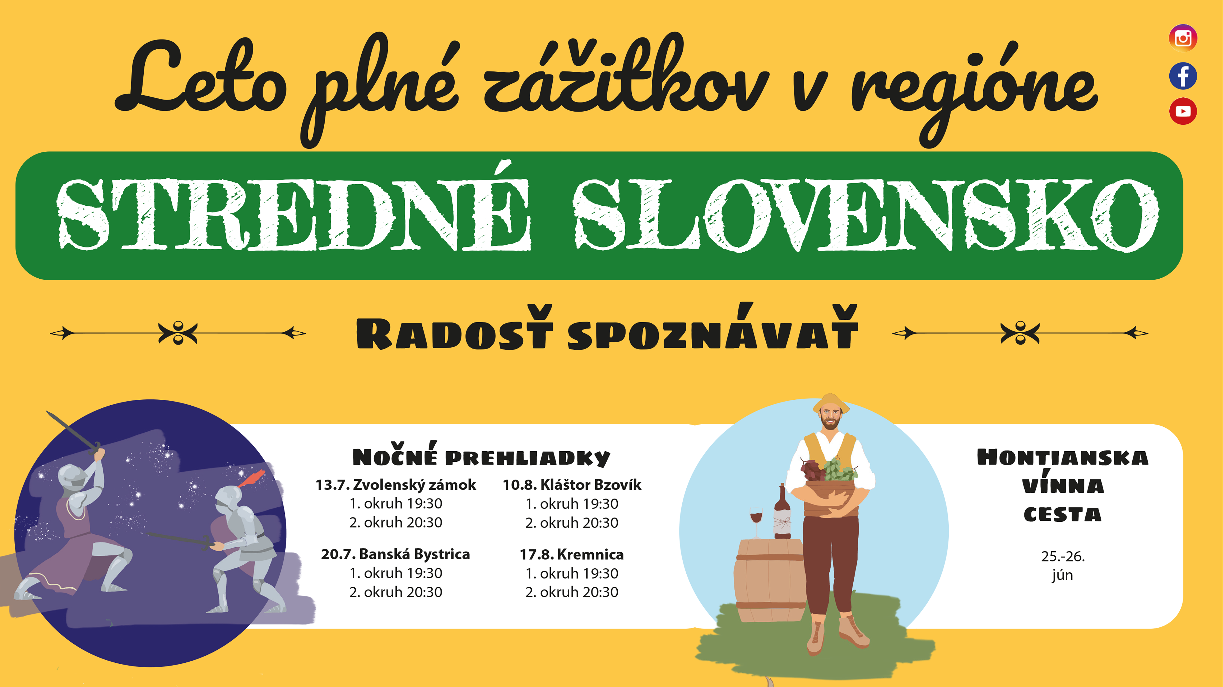 Nádielka letných zážitkov v regióne Stredné Slovensko