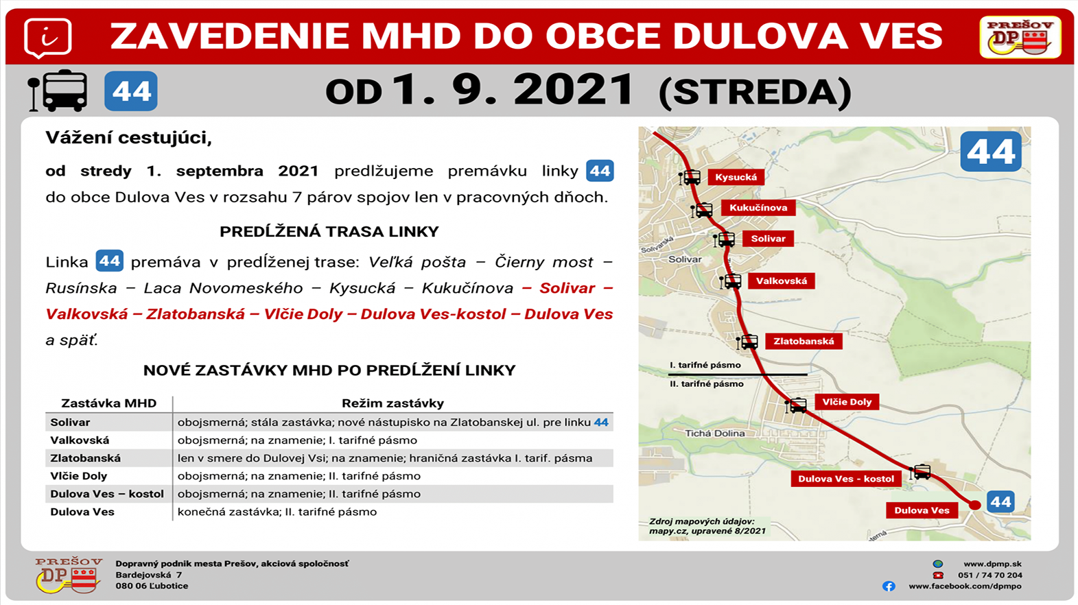 Prešovská MHD bude od septembra premávať aj do Dulovej Vsi