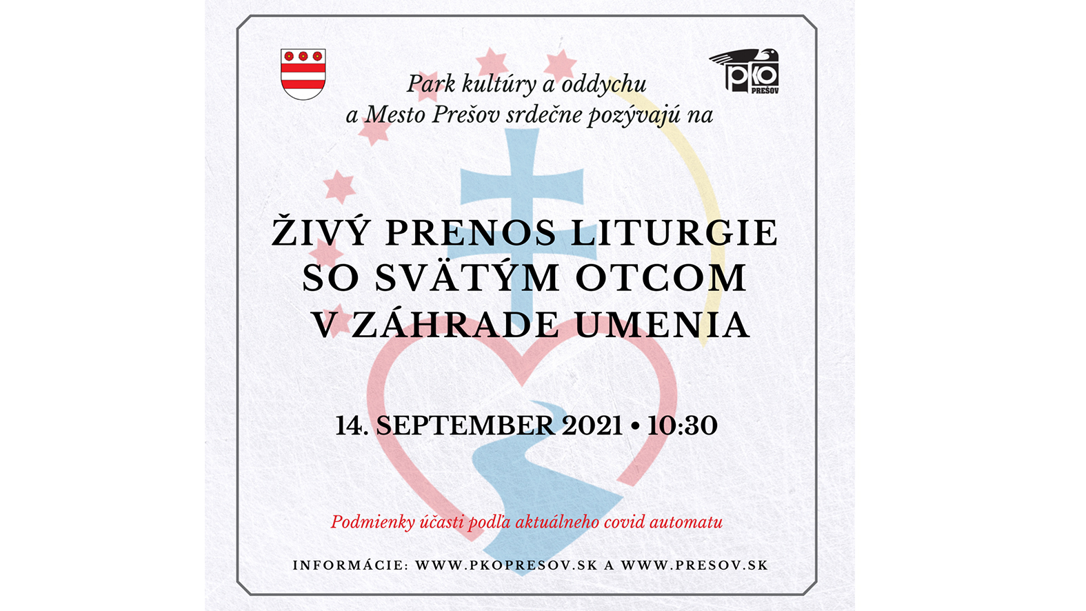 Priamy prenos liturgie so Svätým Otcom v prešovskej Záhrade umenia