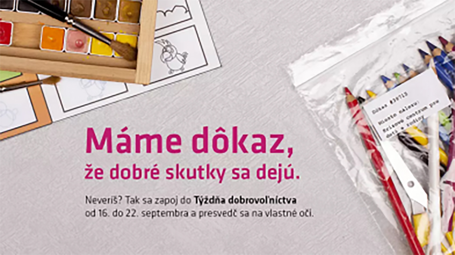 Týždeň dobrovoľníctva od 16. do 22. septembra 2021