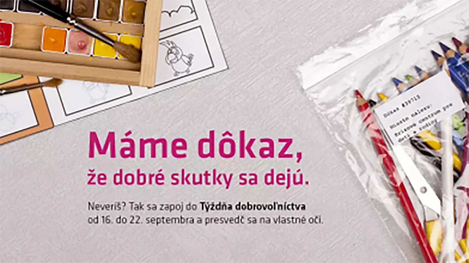 Týždeň dobrovoľníctva od 16. do 22. septembra 2021