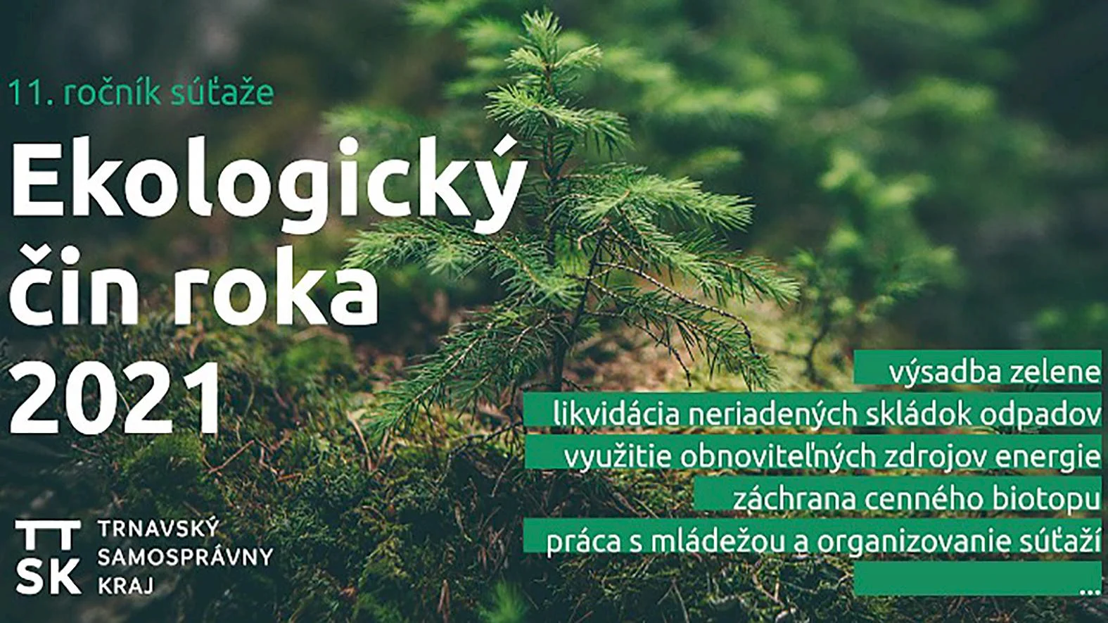 Do 11. ročníka súťaže Ekologický čin roka sa dá prihlásiť do konca februára