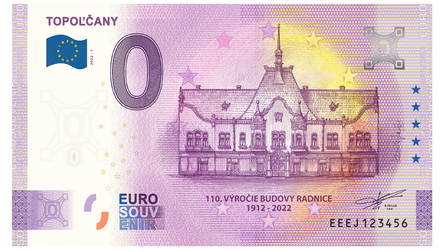 Mesto Topoľčany vydáva bankovku pri príležitosti 110. výročia budovy radnice