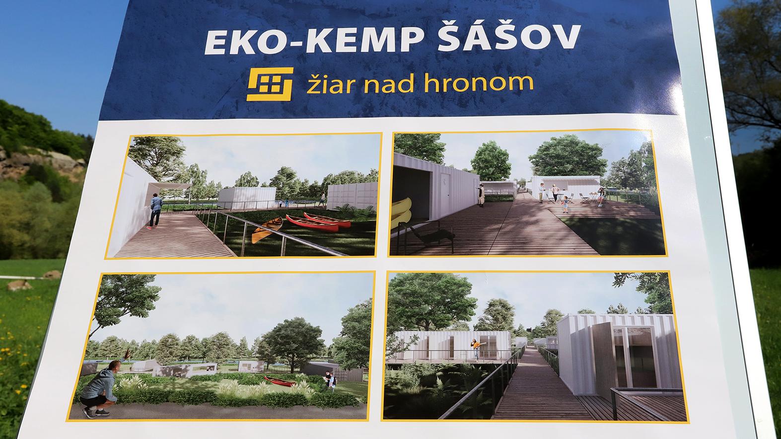 Ekokemp pod hradom Šášov budú tvoriť recyklované lodné kontajnery