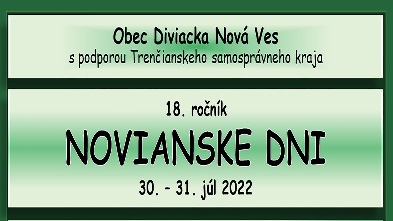 Letný festival Novianske dni opäť ponúkne rôznorodý program