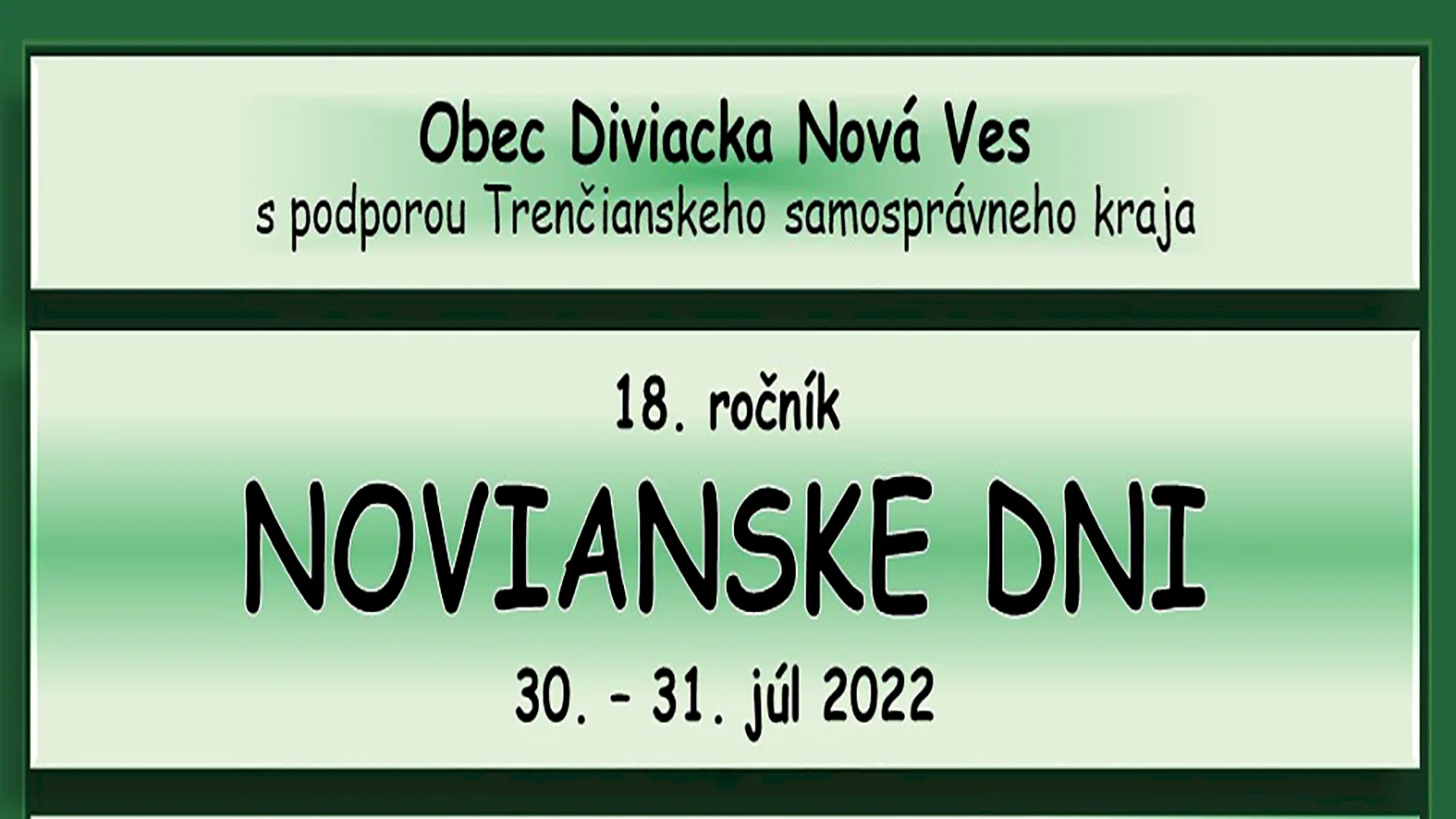 Letný festival Novianske dni opäť ponúkne rôznorodý program