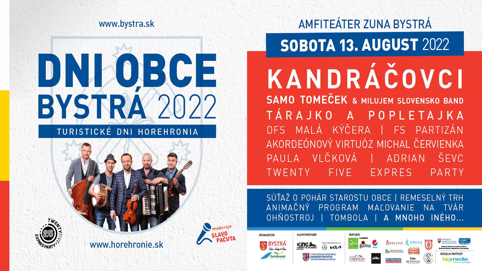 Dni obce a Turistické dni Horehronia budú v sobotu v areáli amfiteátra