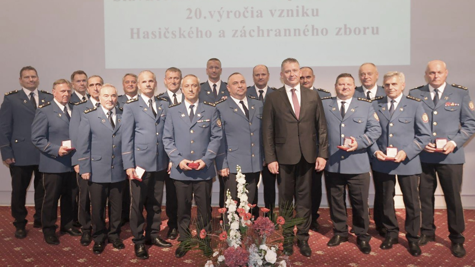 Ocenenie príslušníkov Hasičského a záchranného zboru
