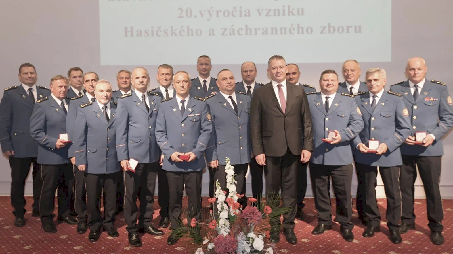 Ocenenie príslušníkov Hasičského a záchranného zboru