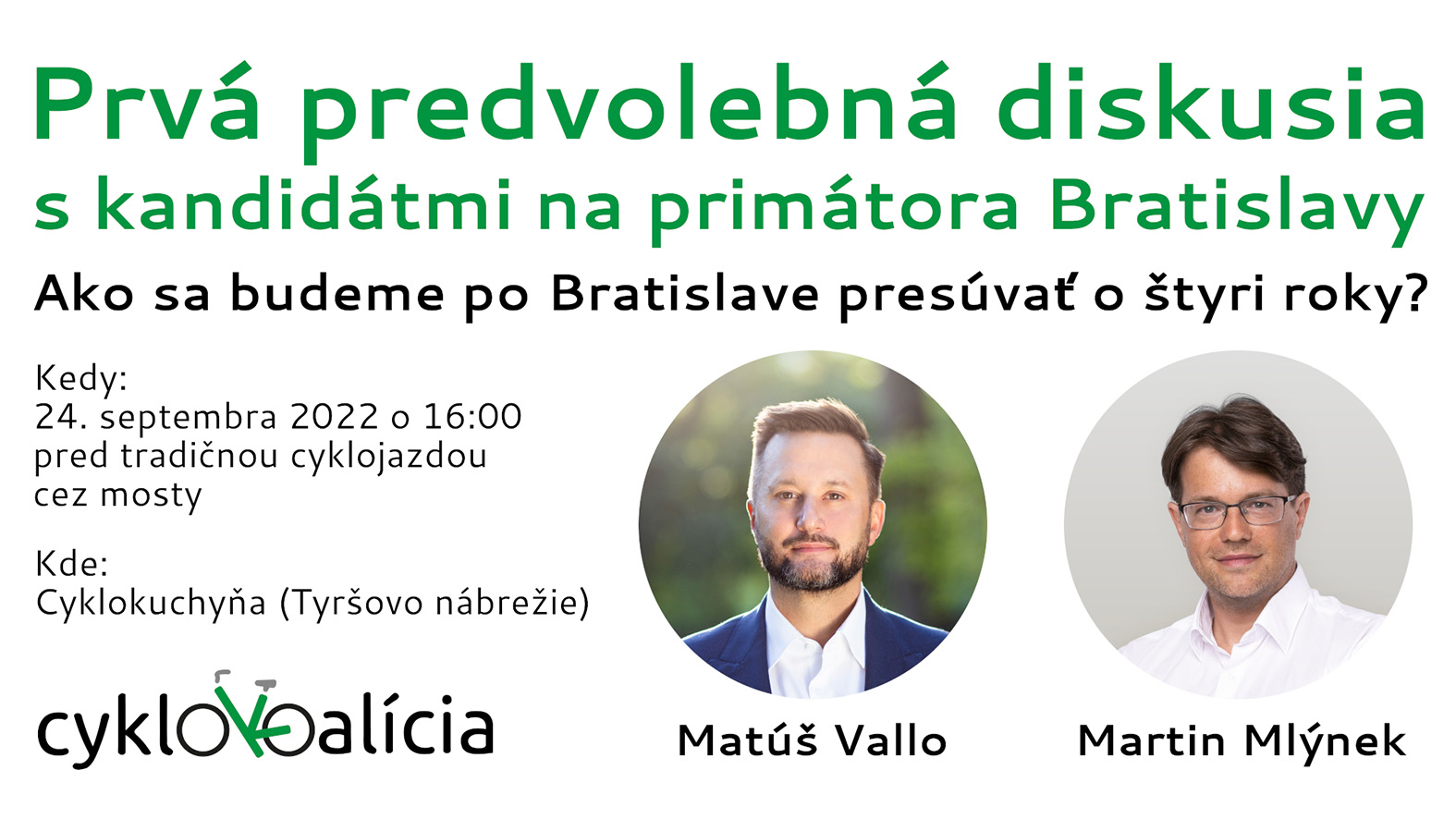 Prvá diskusia kandidátov na primátora bude o cyklodoprave