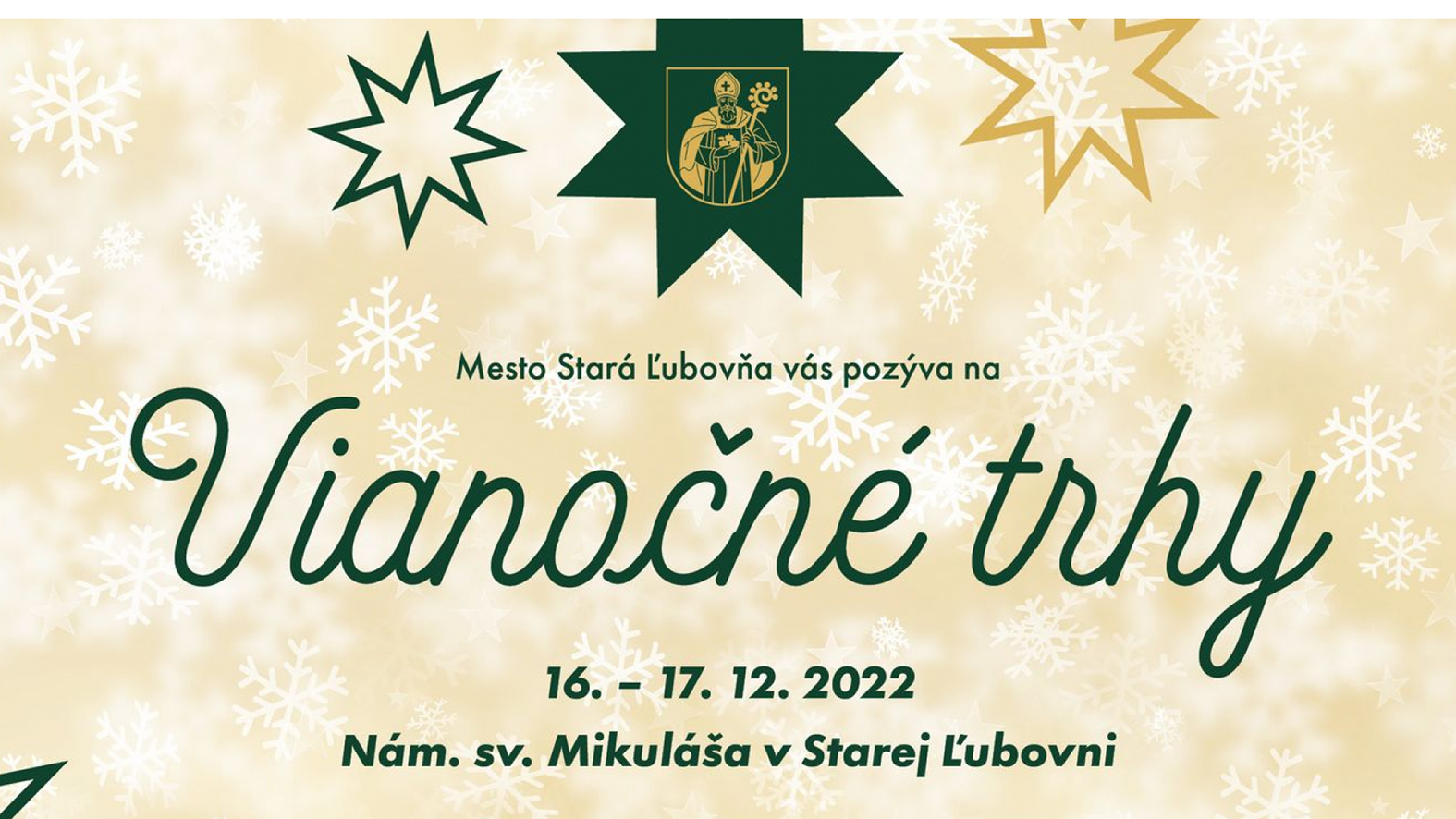 V Starej Ľubovni sa konajú vianočné trhy, požehnajú na nich drevený betlehem
