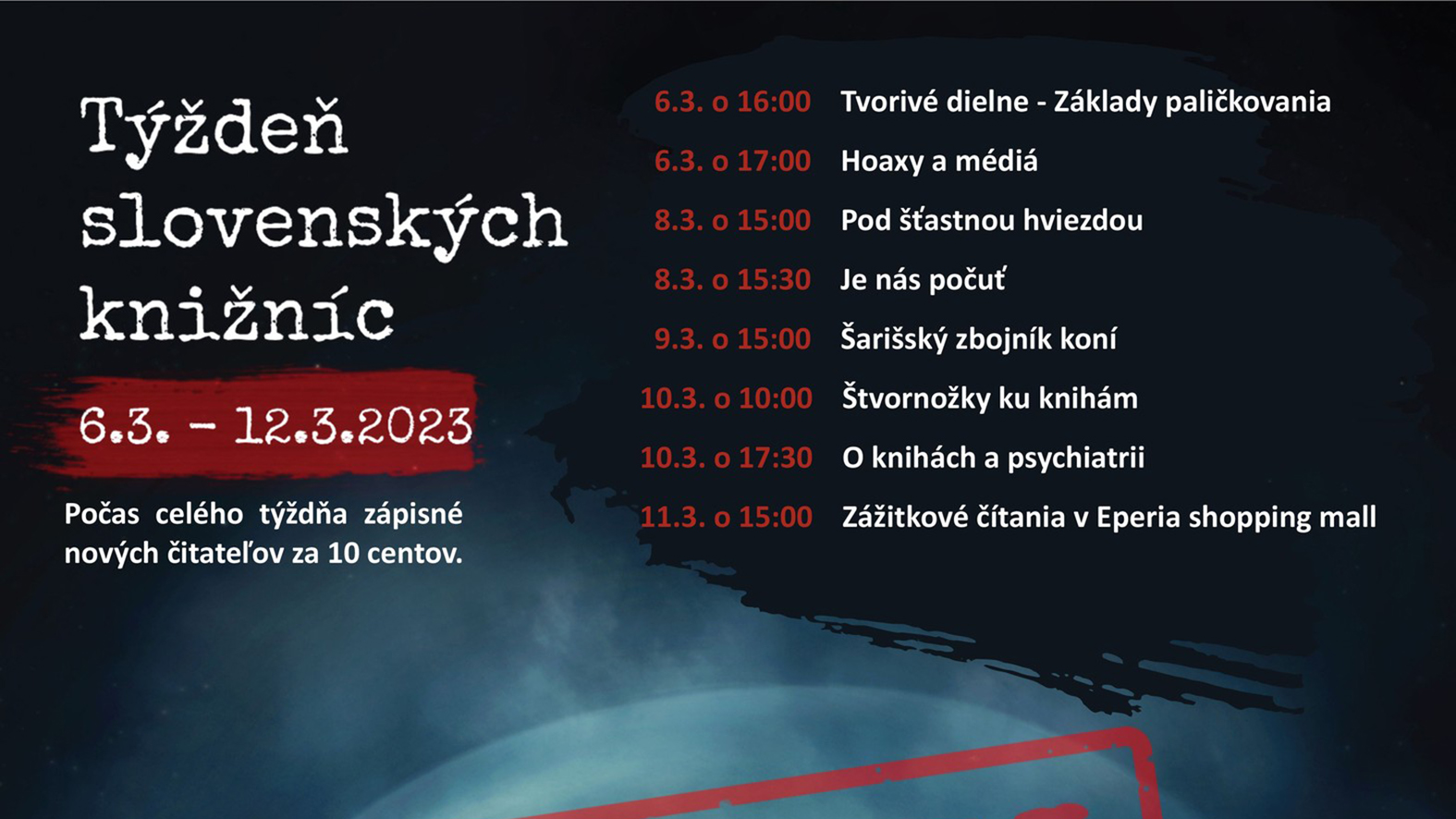 V pondelok začína Týždeň slovenských knižníc