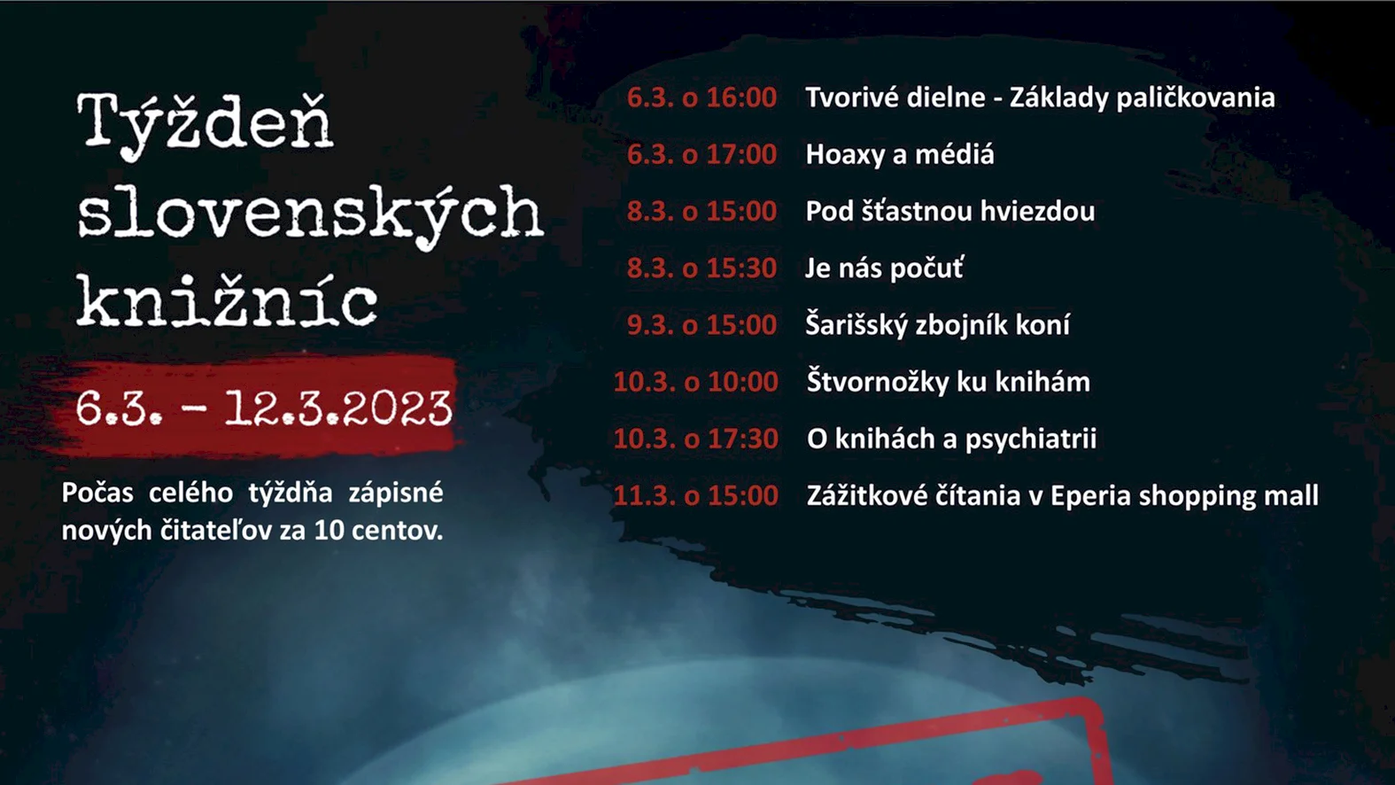 V pondelok začína Týždeň slovenských knižníc