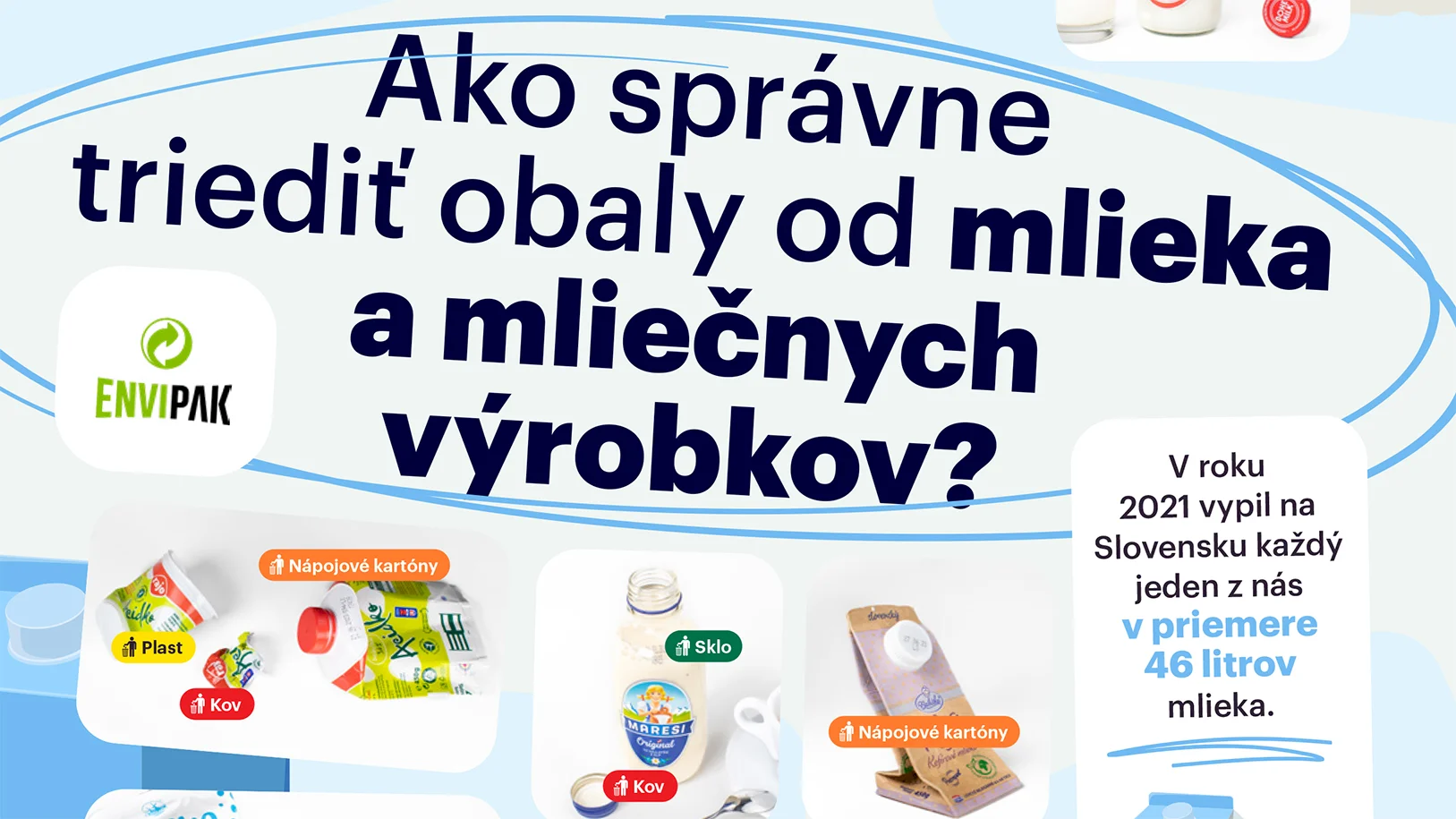 Ako správne triediť obaly od mlieka