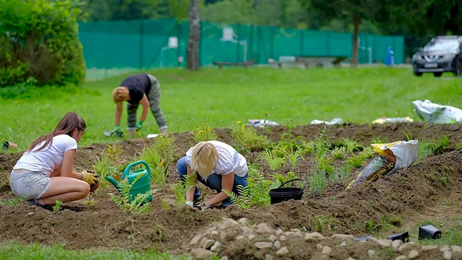 Krajskí dobrovoľníci v lete pracujú na tvorbe dažďových záhrad