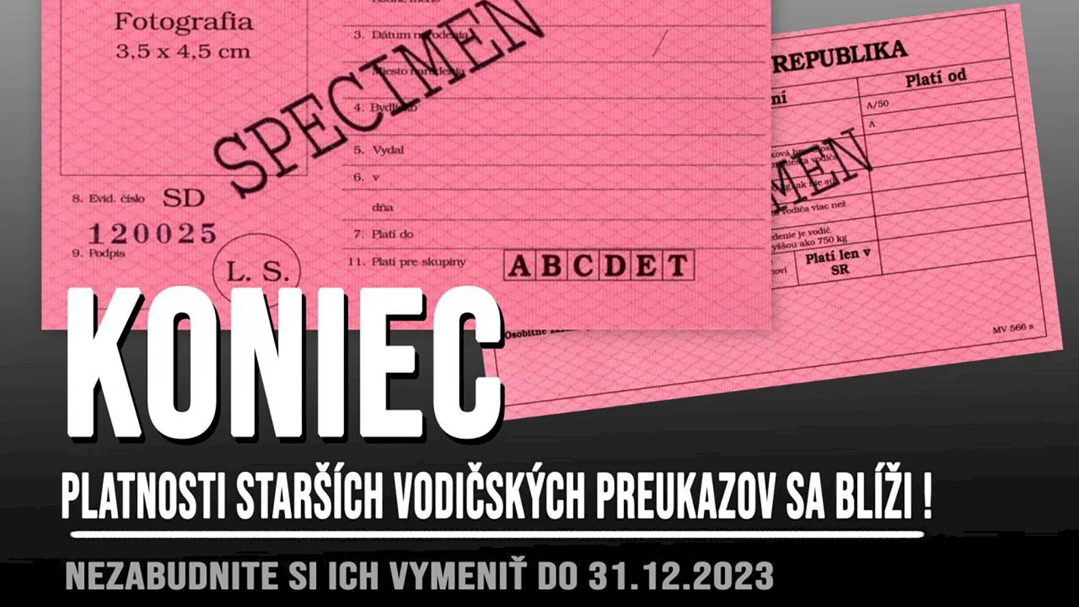 Ružové vodičské preukazy si treba vymeniť do konca roka