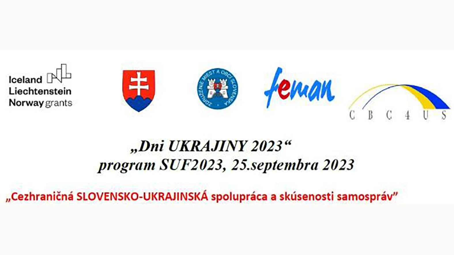 Registrujte sa na Deň samosprávy Slovenska a Ukrajiny