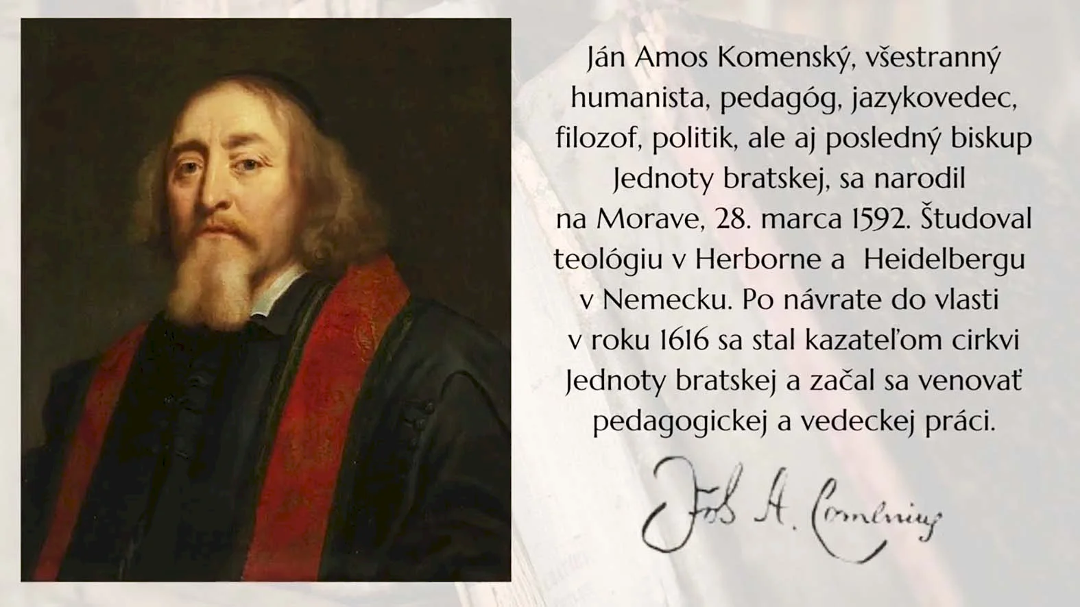 SNM v Martine sprístupnilo výstavu o živote a diele J. A. Komenského