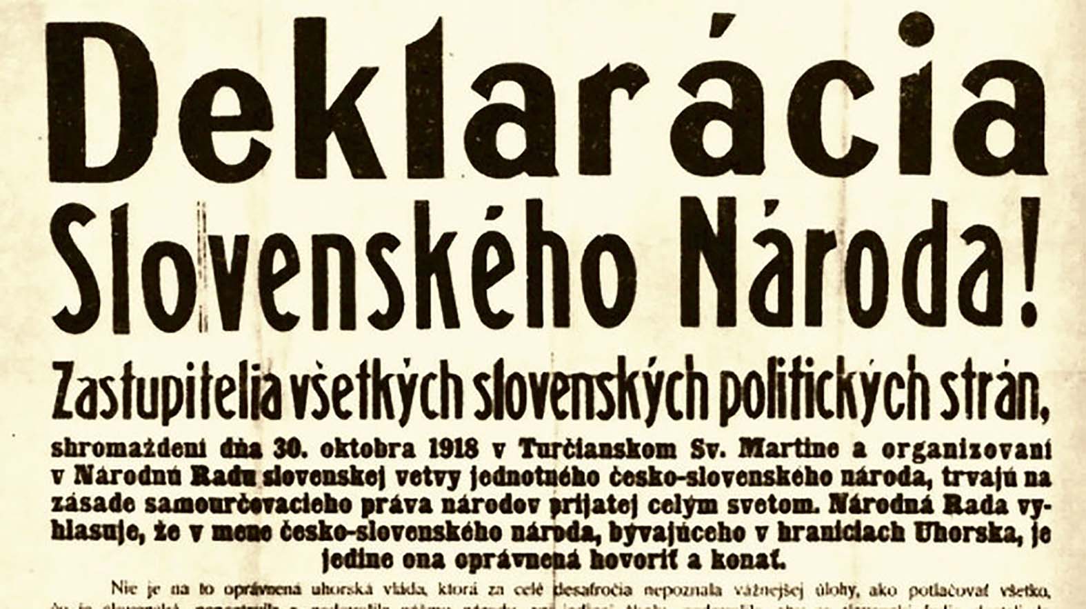 ZMOS si pripomína 105. výročie prijatia Martinskej deklarácie