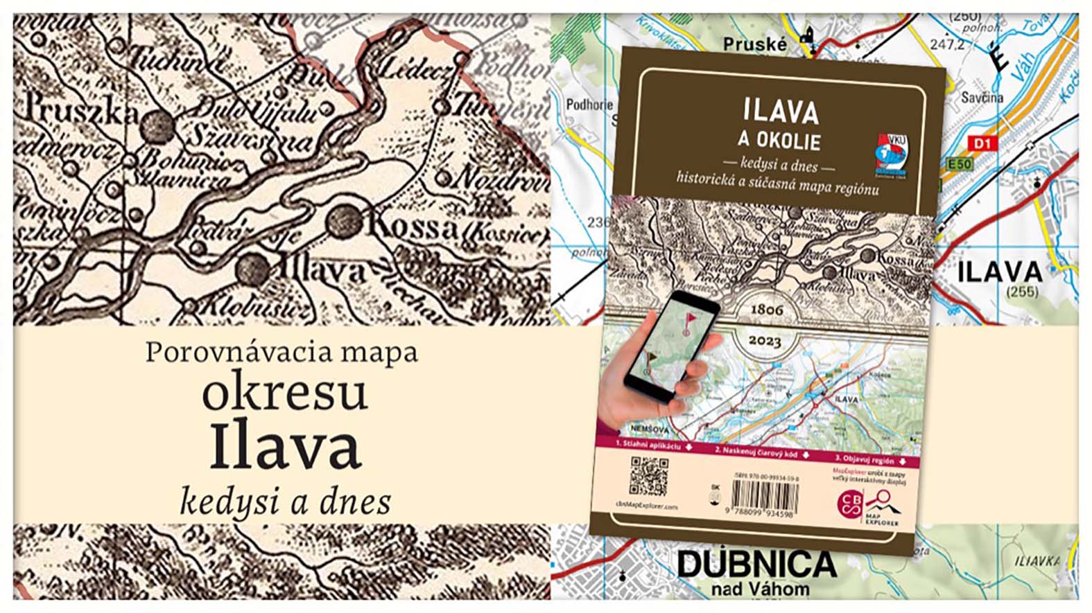 Unikátna mapa porovnáva Ilavu a jej okolie z roku 1806 so súčasnosťou
