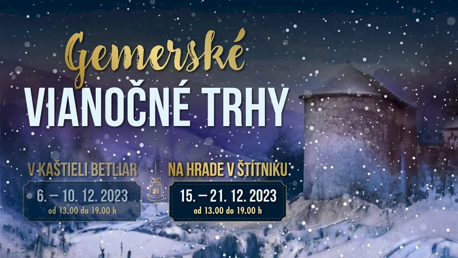 Gemerské vianočné trhy štartujú v Betliari, prvýkrát budú aj na hrade v Štítniku