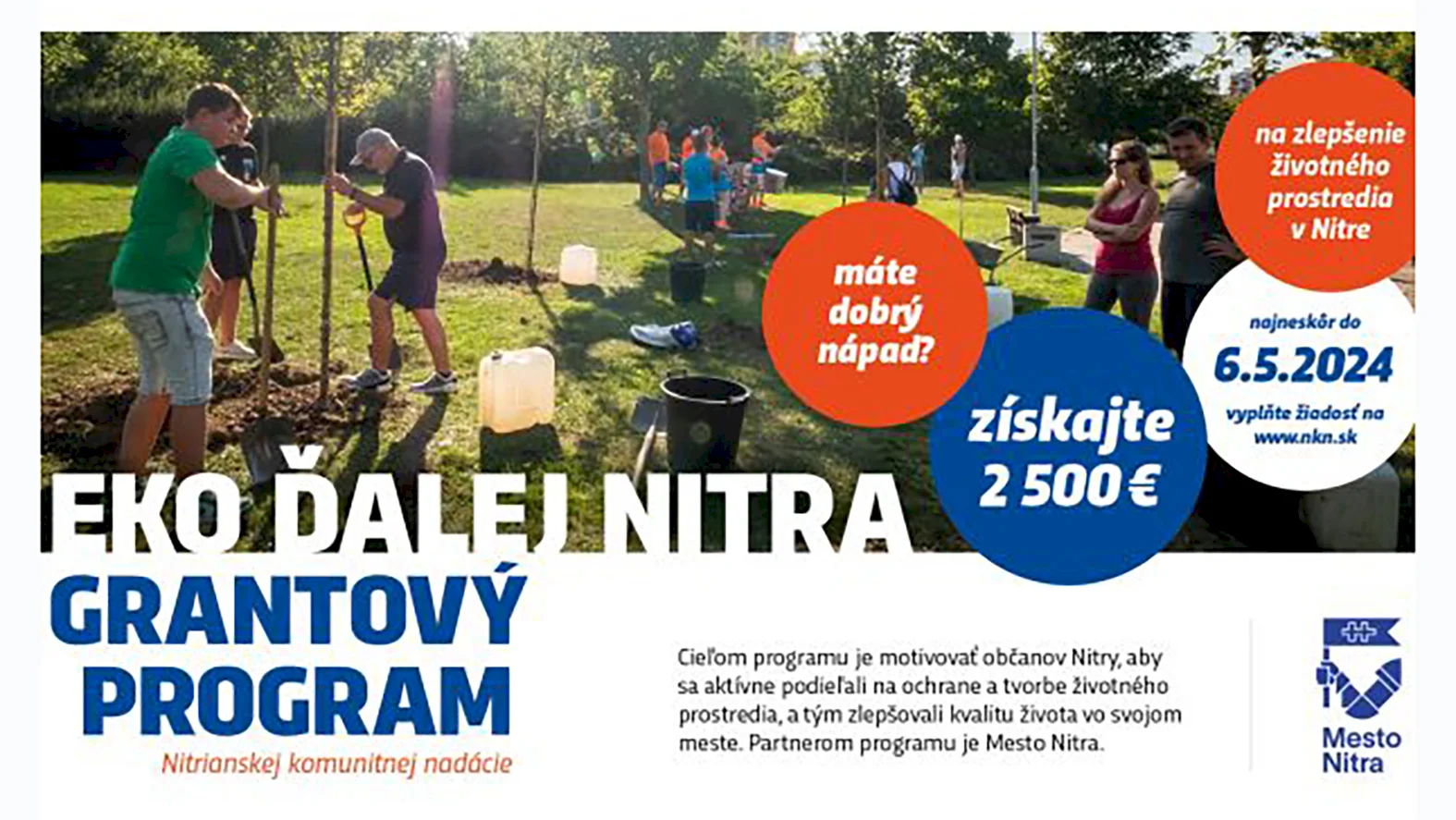 NKN spúšťa nový grantový program Eko ďalej