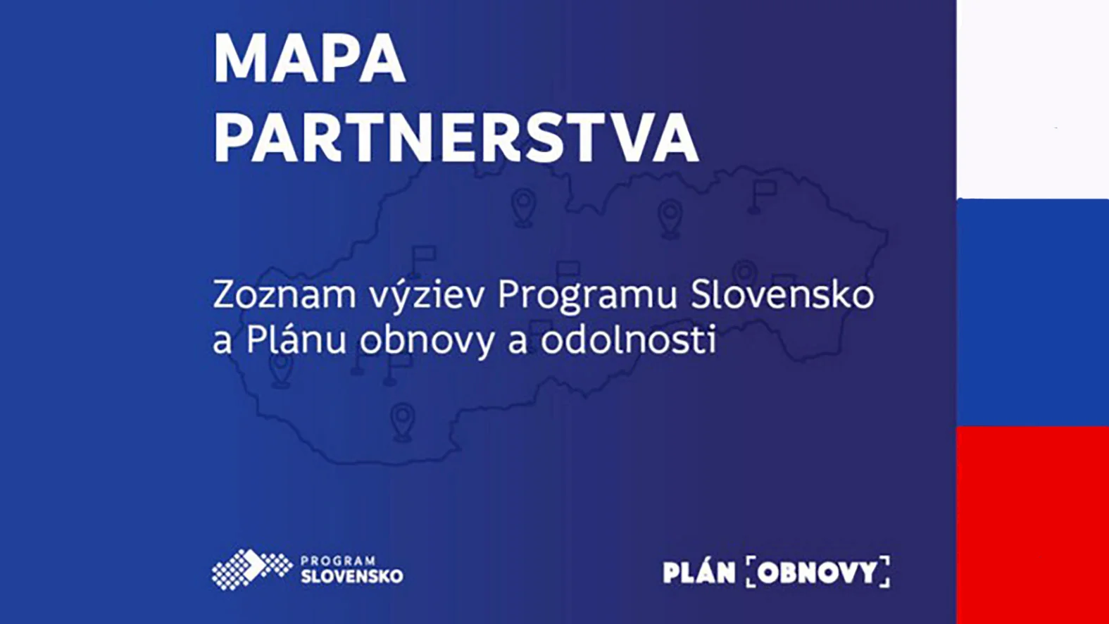 Mapa partnerstva: výzvy Programu Slovensko a Plánu obnovy a odolnosti na jednom
