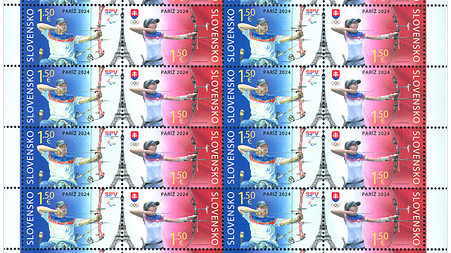 Známky Hry XXXIII. olympiády a XVII. letné paralympijské hry v Paríži