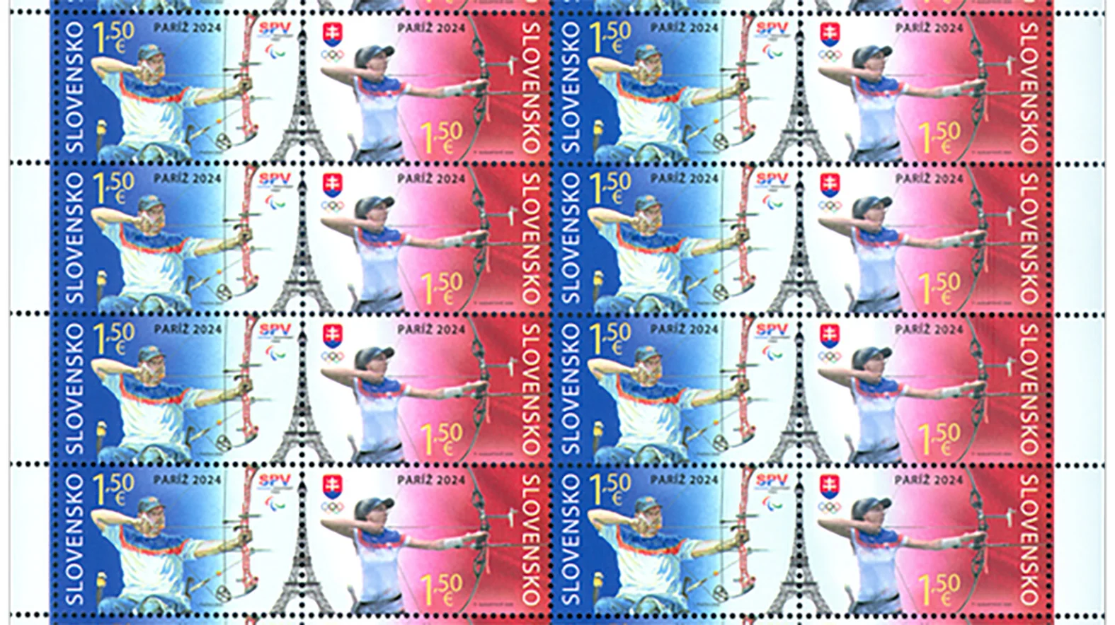 Známky Hry XXXIII. olympiády a XVII. letné paralympijské hry v Paríži