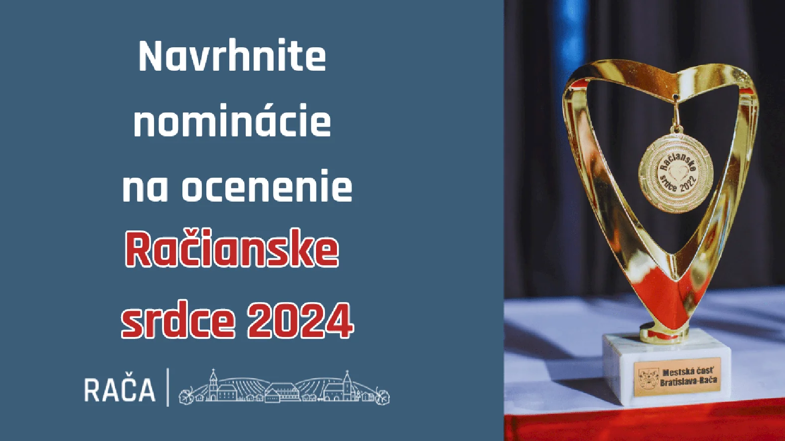 Rača hľadá osobnosti, prijíma nominácie na ocenenie Račianske srdce