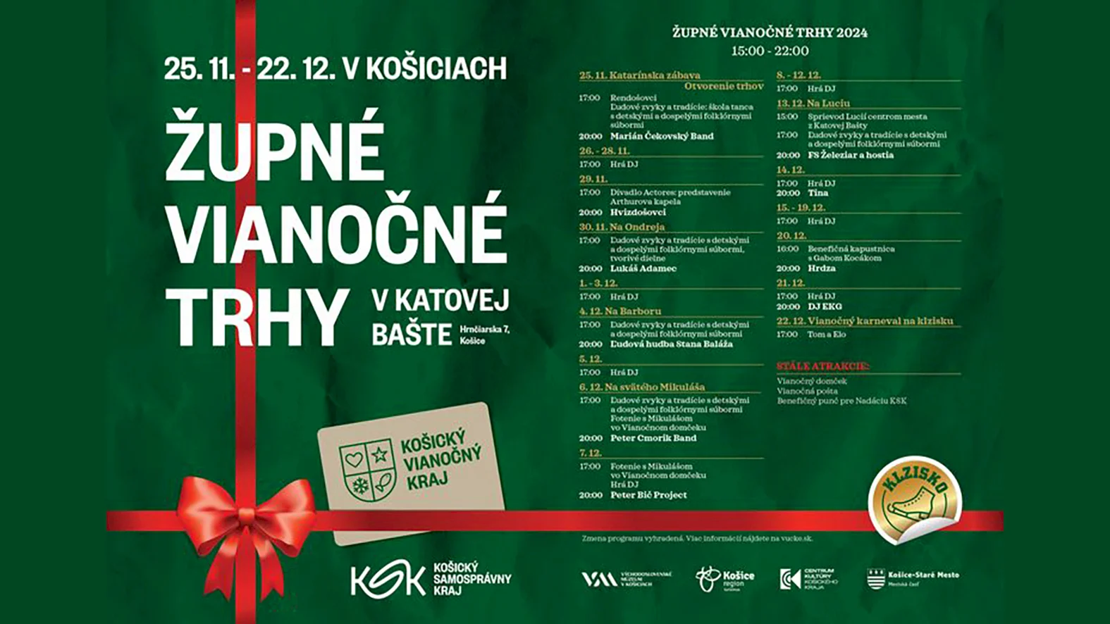 Krajské vianočné trhy v Katovej bašte odštartujú Katarínskou zábavou