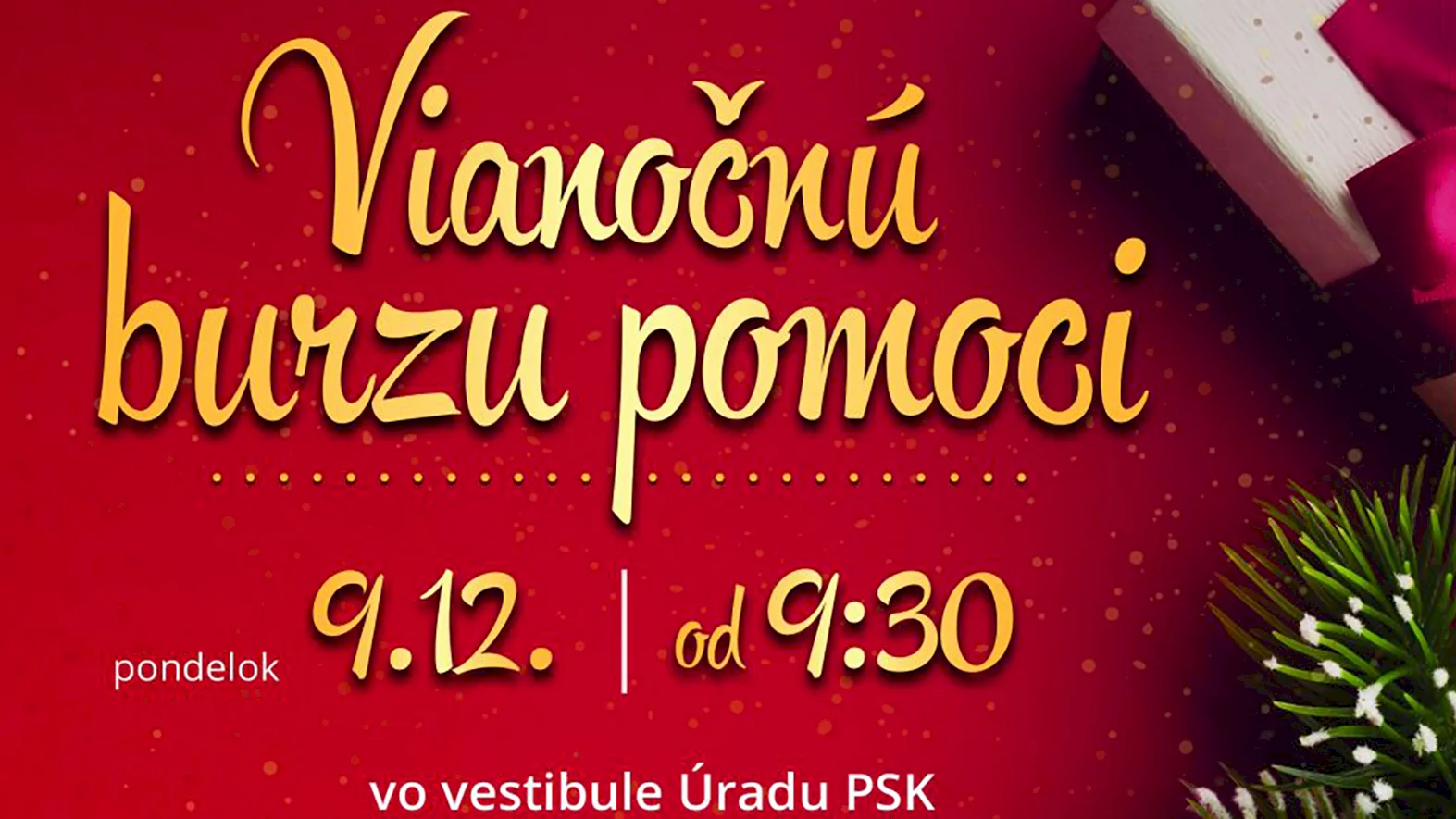 PSK znovu prichádza s Vianočnou burzou pomoci pre núdznych