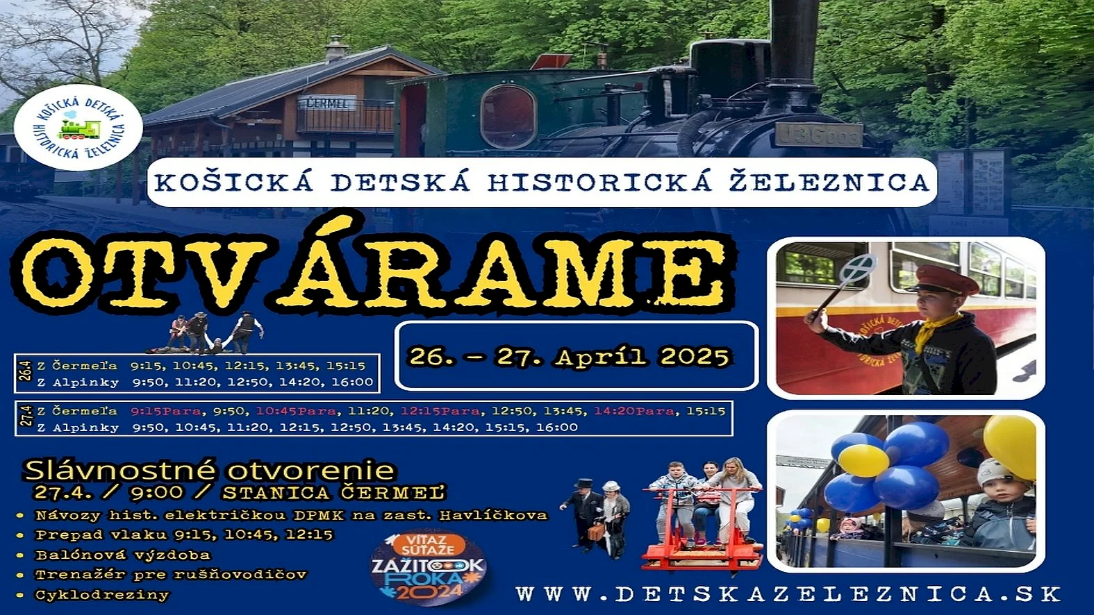 Detská železnica v Košiciach pozýva na otvárací víkend