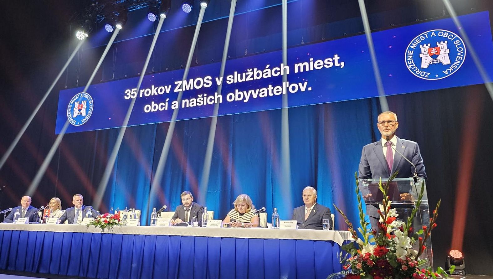 Predseda Národnej rady SR Richard Raši počas príhovoru na 37. sneme Združenia miest a obcí Slovenska. Snímka zdroj: ZMOS