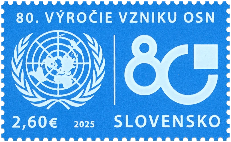 Vydanie poštovej známky „80. výročie založenia OSN“