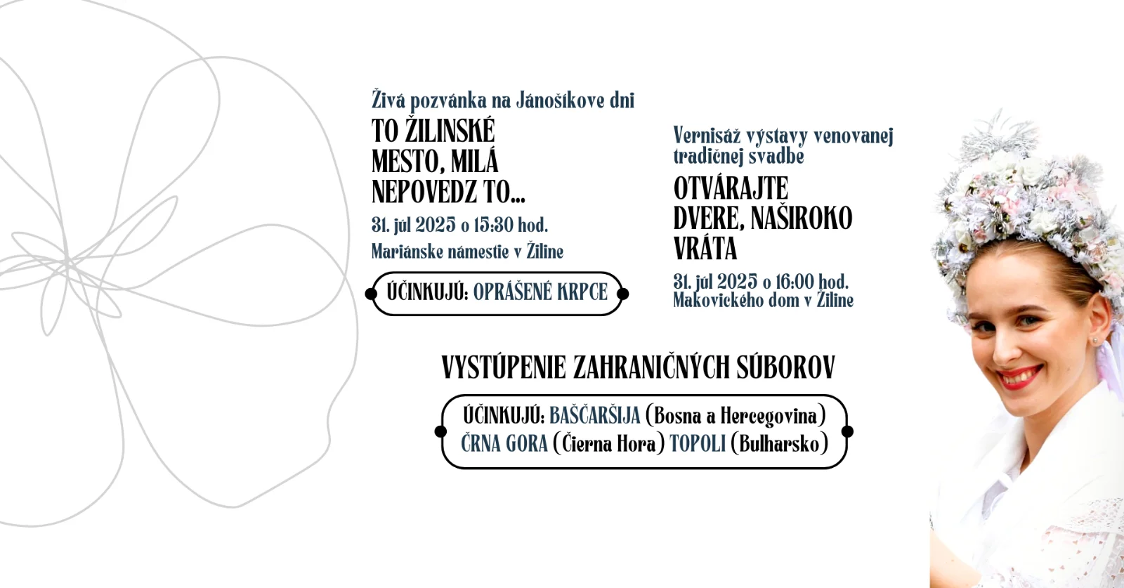Otvorenie Jánošíkových dní: Žilina rozozvučí terchovské srdce
