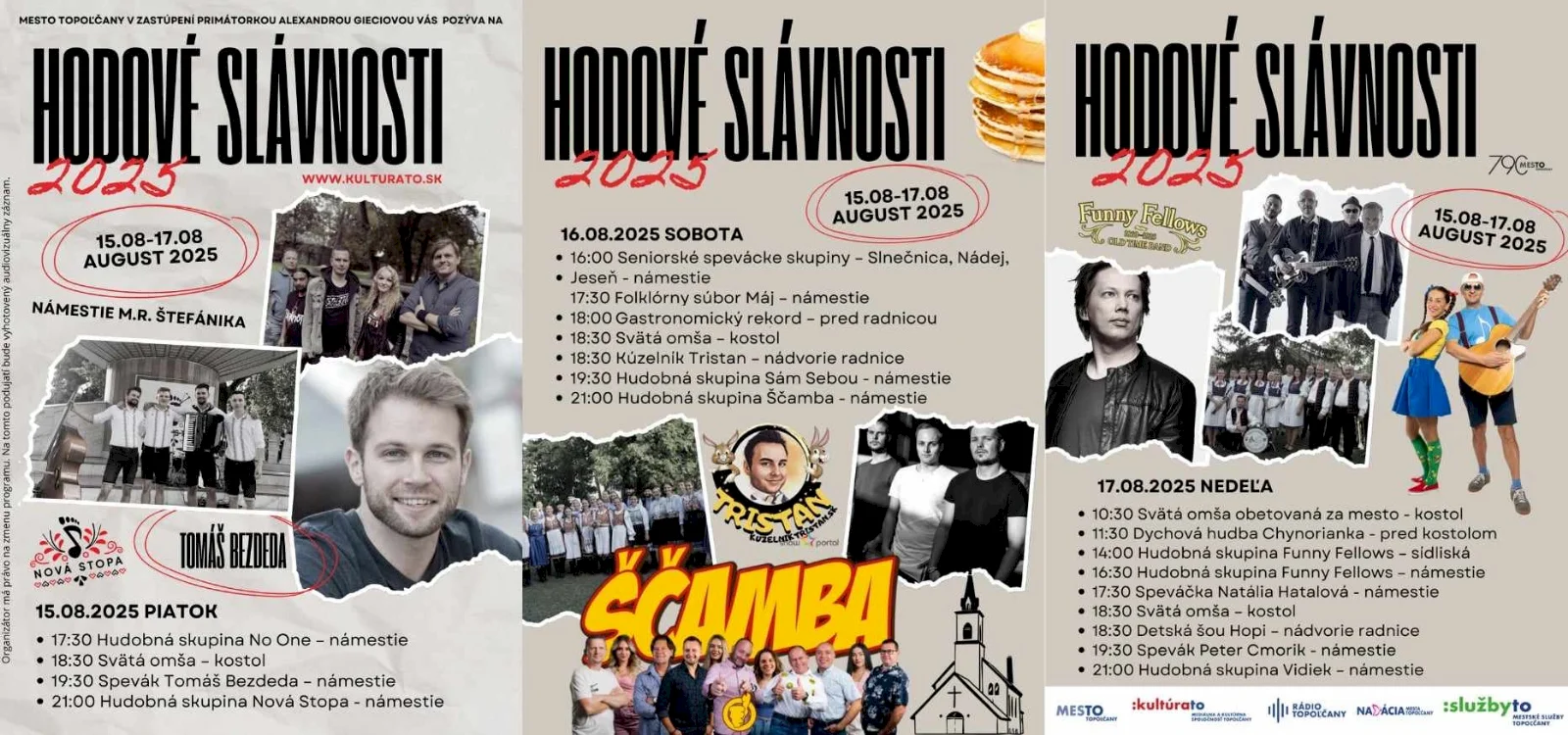 31. Topoľčianske hodové slávnosti prinesú veľa hudby i gigantickú zemiakovú placku