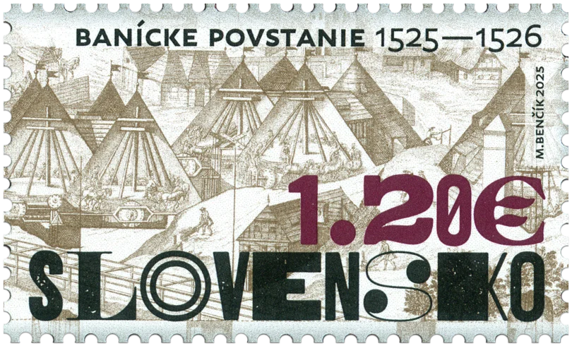 Slovenská pošta vydáva poštovú známku „500. výročie baníckeho povstania 1525 – 1526“