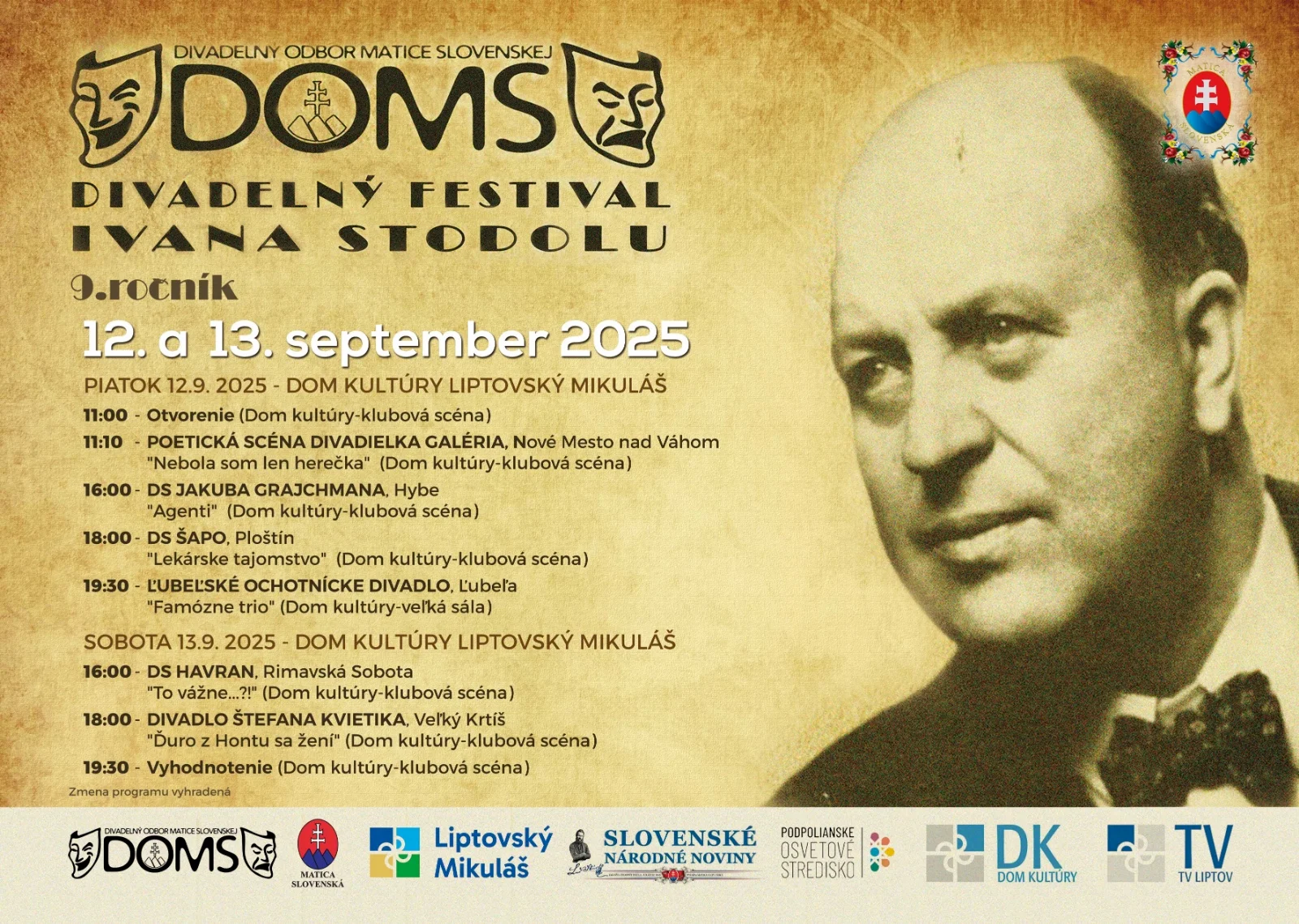 Divadelný festival Ivana Stodolu rozširuje publikum