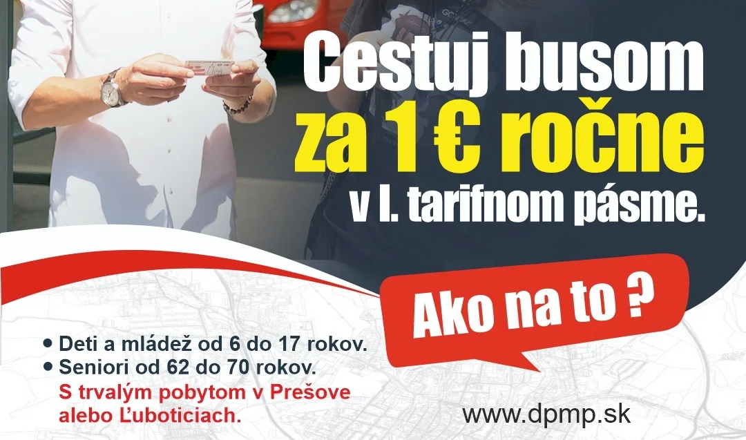 Prešovské deti, mládež a seniori jazdia v MHD už dva roky len za 1 euro ročne