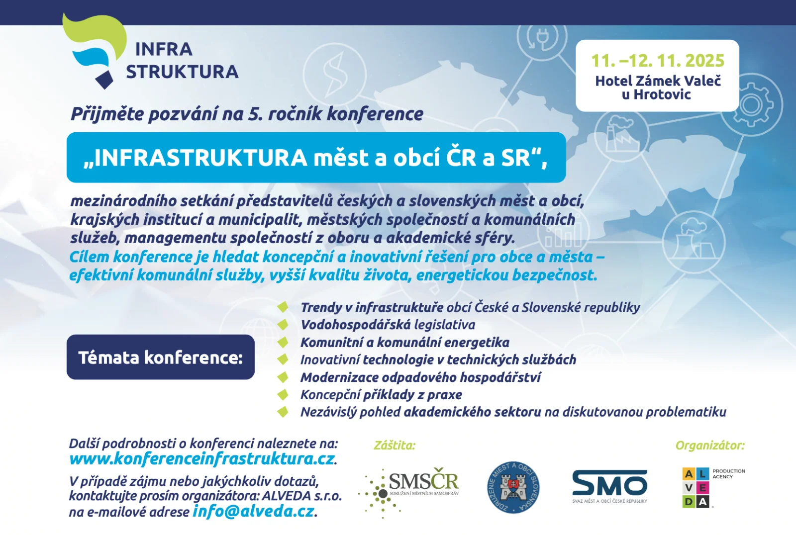 Pozvánka na 5. ročník Konference INFRASTRUKTURA měst a obcí ČR a SR