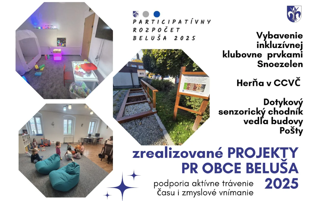 Víťazné projekty participatívneho rozpočtu obce Beluša sa zamerali na zmyslové vnímanie a voľnočasové aktivity detí a mládeže