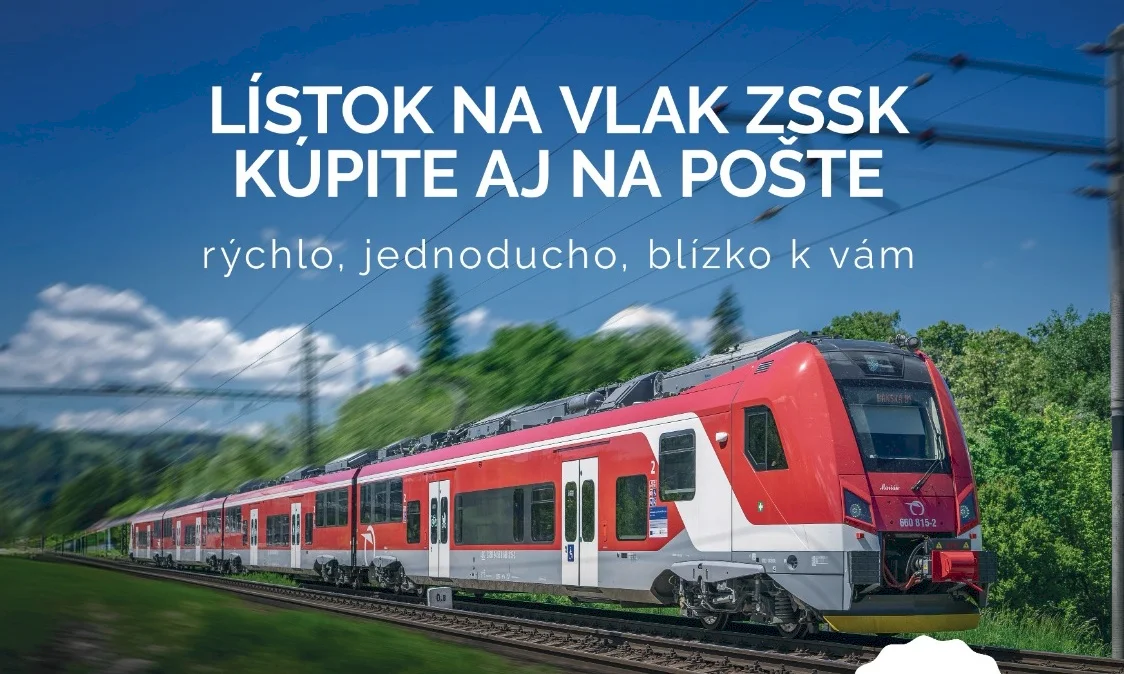 Lístok na vlak si kúpite aj na pošte: ZSSK a Slovenská pošta rozširujú spoluprácu na celé Slovensko