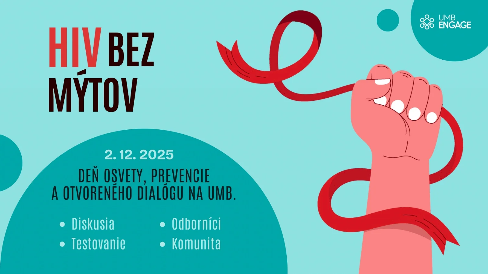 HIV bez mýtov: Deň osvety, prevencie a otvoreného dialógu na UMB