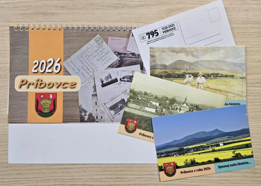 Kalendár na rok 2026 priblíži obec Príbovce prostredníctvom historických pohľadníc