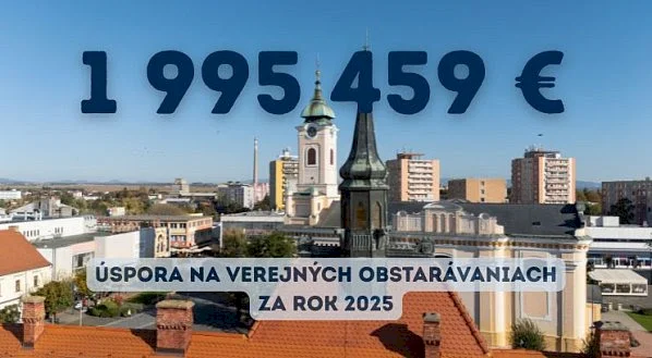 Takmer 2 milióny ušetrených eur môžu Topoľčany investovať do rozvoja