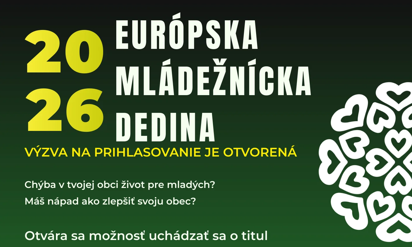 Obce a iniciatívne skupiny, ktoré majú ambíciu získať titul Európska Mládežnícka Dedina sa môžu registrovať do 13. marca